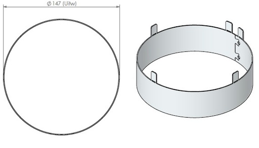 [345979] Bague de raccordement convection 150 mm
