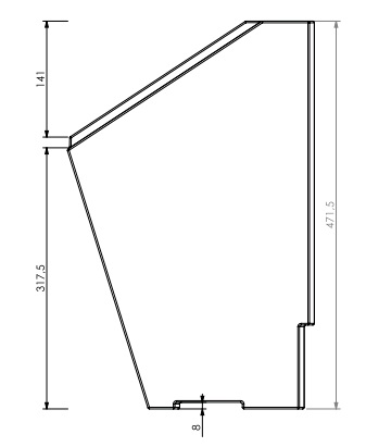 [338524] Béton céramique côté droit Univ 6-75 et 6-85