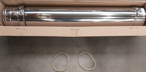 [346511] Conduit téléscopique 100/150 avec collier de serrage L= 965-1750