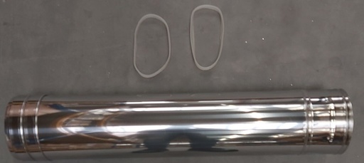 [346512] Conduit téléscopique 130/200 avec collier de serrage L= 965-1750