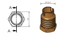 [319842] Ecrou pour thermocouple