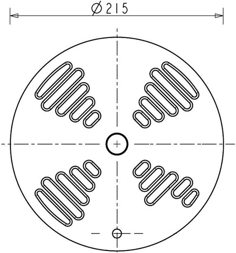 [301267] Grille pivotante ø215