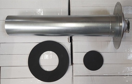 [349643] Ø60/100 alu Sortie murale 500 mm