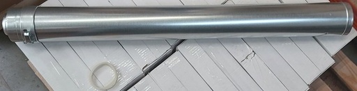 [349538] Ø60/100 alu Tuyau 1000 mm. + collier de serrage