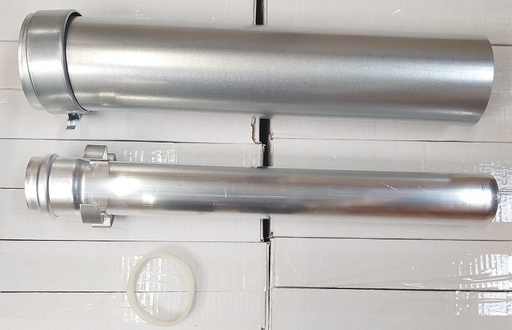 [349508] Ø60/100 alu Tuyau à longeur réductible 500 mm. + collier de serrage