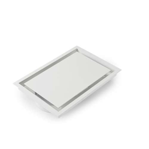 [761001] Grille Convection Design Blanche Raccord 2X150Mm
