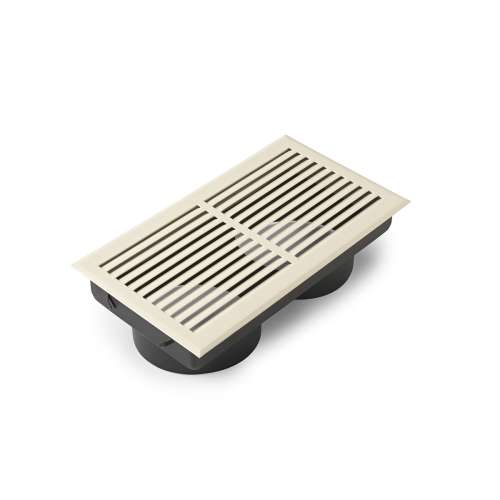 [761008] Grille Convection Lamelles Creme 35X20Cm Raccord 2X150Mm
