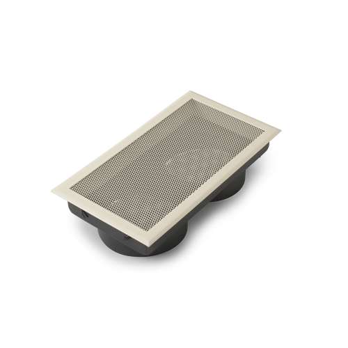 [761010] Grille Convection Perforee Creme 35X20Cm Raccord 2X150Mm