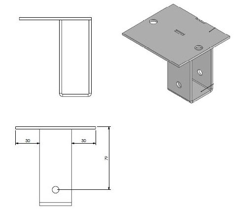 [329669] Support déflecteur Beaufire/Panolux