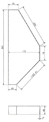 [304557] Brique réfractaire D P65/BF 65