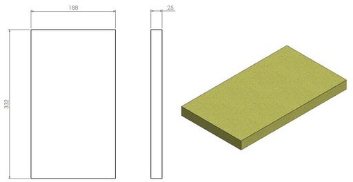[352999] Plaque d'isolation arrière D/G Compact
