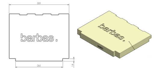 [344521] Béton Céramique arrière NEW LOGO V2 (non compatible avec côtés V1) changé depuis 10/2017