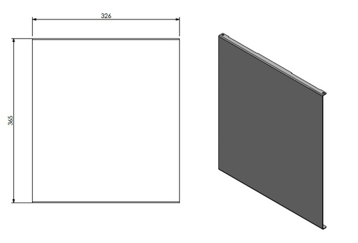 [346725] Paroi arrière lisse SmB45-60 Box