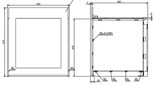 [346729] Socle Box gaz 45