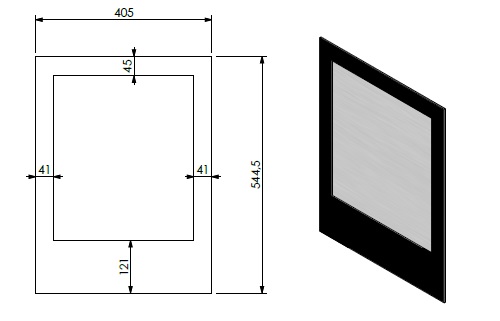 [345462] Vitre avec rebord Sm 45-60/Box