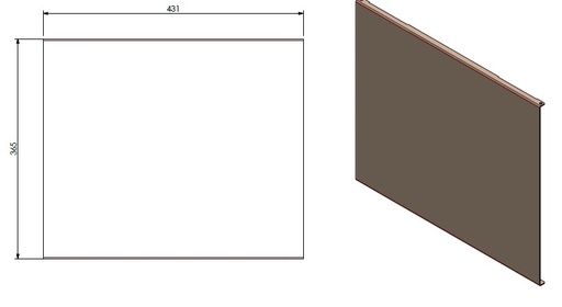 [346639] Paroi arrière lisse Box gaz 55