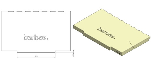 [345164] Béton céramique arrière NEW LOGO V2 changé depuis 10/2017 (non compatible avec côtés V1)