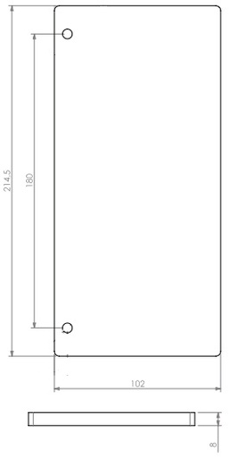 [340899] Plaques acier noir sole foyère droite et gauche