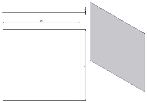 [341095] Vitre Unilux 6-67 / Box 67 dim 491x531