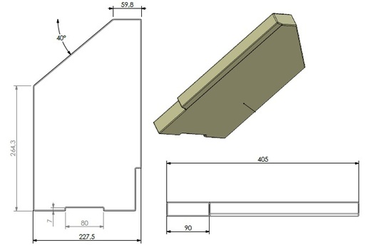 [344520] Béton céramique côté gauche V2  (compatible avec V1)