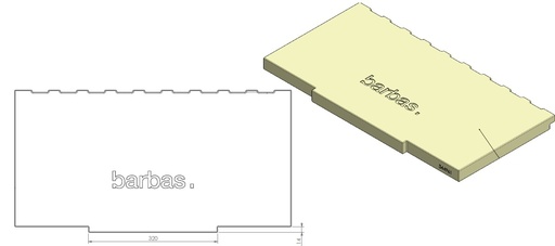 [344961] Béton céramique arrière NEW LOGO V2 changé en 08/2017 (non compatible avec côtés V1)