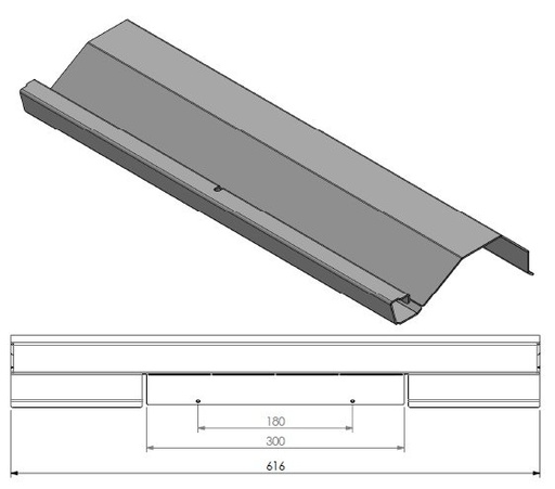 [341173] déflecteur inox noir
