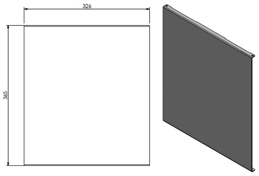[346826] Paroi arrière lisse SmB80-60 Box