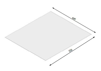 [348255] Vitre face + corde  Smb P45 BOX p45