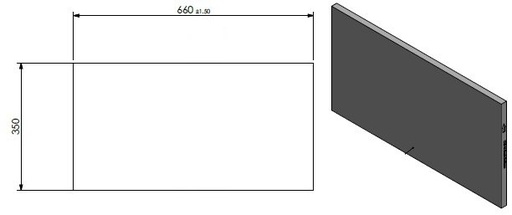 [345179] panneau céramique arriere /fond / gris motif pierres