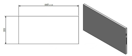 [346842] panneau céramique arriere /fond /jaune