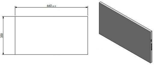[346843] panneau céramique arriere/dessus/jaune