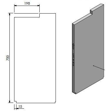 [346840] panneau céramique gauche/jaune