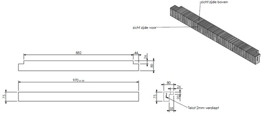 [342646] panneau céramique pilier exterieur seuil/rouge