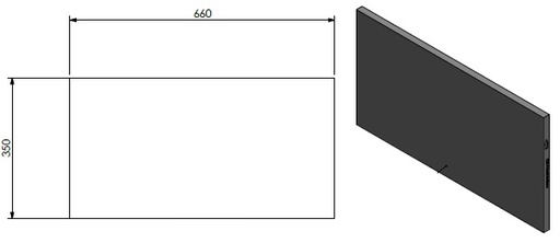 [345171] panneau céramique arriere /fond / gris