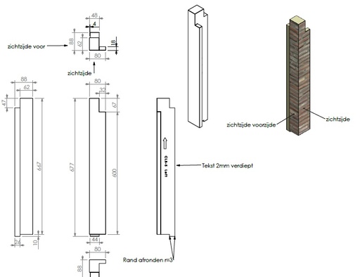 [342405] panneau céramique pilier exterieur gauche/rouge