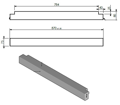 [346831] panneau céramique pilier exterieur seuil/jaune