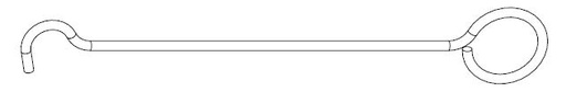[304101] Tisonnier galvanise  D = 5 x 280 mm