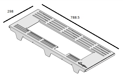 [337849] Grille double brûleur noir