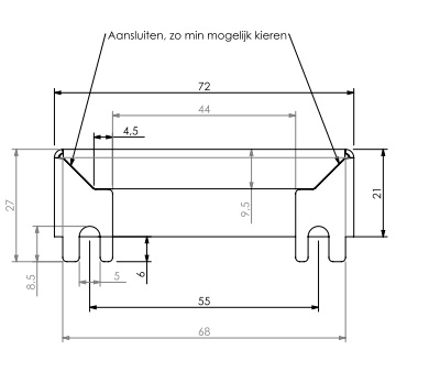 [334289] Capot veuilleuse double bruleur