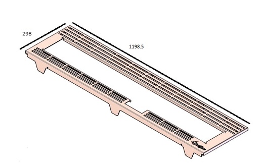 [339051] Grille autour du  Double Brûleur CBL/ViewBL-3 noire (depuis 10-5-2021)