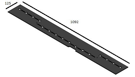 [334847] Tapis noir ceramique couvrant brûleur Centerfire 1092mm