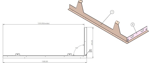 [338714] Support métallique CBL Droit  3 noir (depuis 10-5-2021)