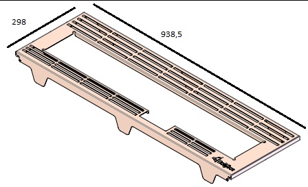 [339052] Grille autour du  Double Brûleur CBM/ViewBM-3 noire (depuis 10-5-2021)