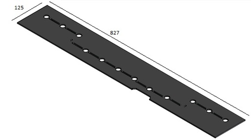 [334984] Tapis noir ceramique couvrant brûleur Centerfire 827mm