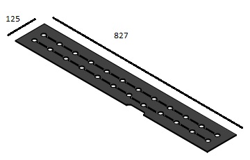 [334985] Tapis noir ceramique couvrant brûleur Linefire 827mm