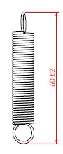 [326233] Ressort vitre  L=60 mm