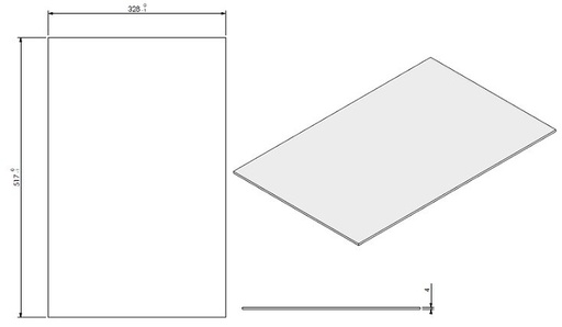 [342529] Vitre côté AR CBS/ViBSIII + corde