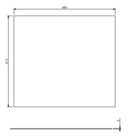 [339847] Mirroir céramique dos  Vib/CB Topsham
