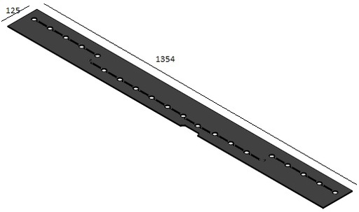 [334845] Tapis noir ceramique couvrant brûleur Centerfire 1354mm
