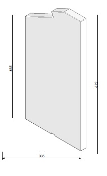[332991] Béton Céramique panneau latéral droit Cuatro 57